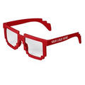 Red Pixel 8-Bit Clear Lenses Sunglasses